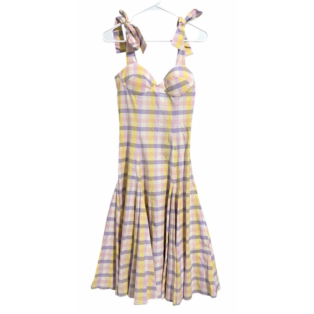 Paper London Mona Dress Some‎ Like It Neon Seersucker Women's Size 4
